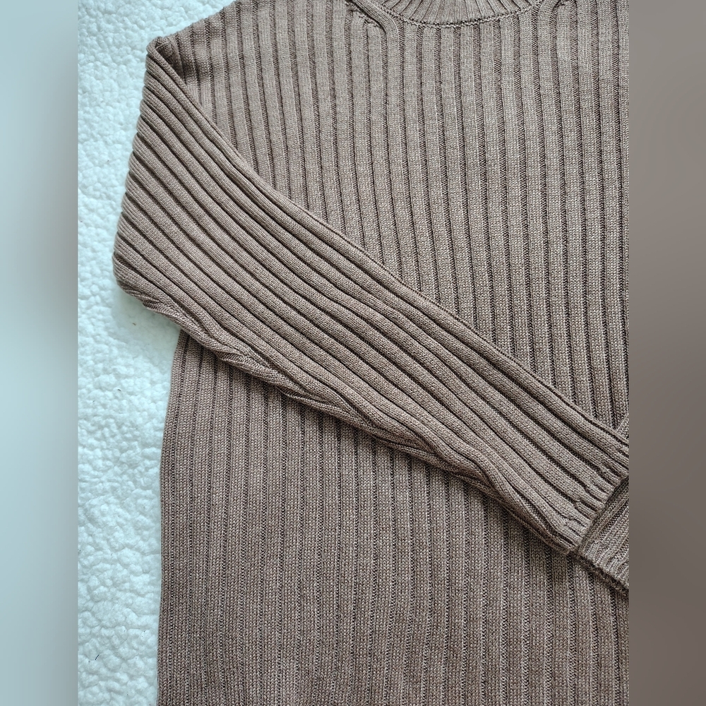 *NWT* Jessica Simpson Women's Medium Brown Ribbed Sweater - Picture 3 of 12
